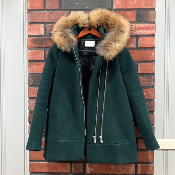 Sandro Maxa Hooded Trim Coat - Picture 10 of 11